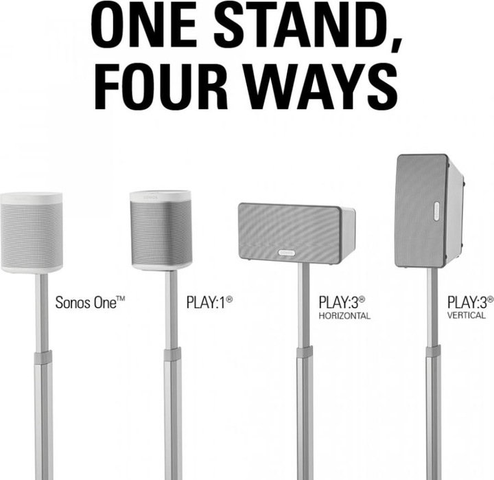 Produktbild Sanus Ständer zu Sonos ONE, PLAY:1, Play:3 (1 Stk., Ständer, Höhenverstellbar)