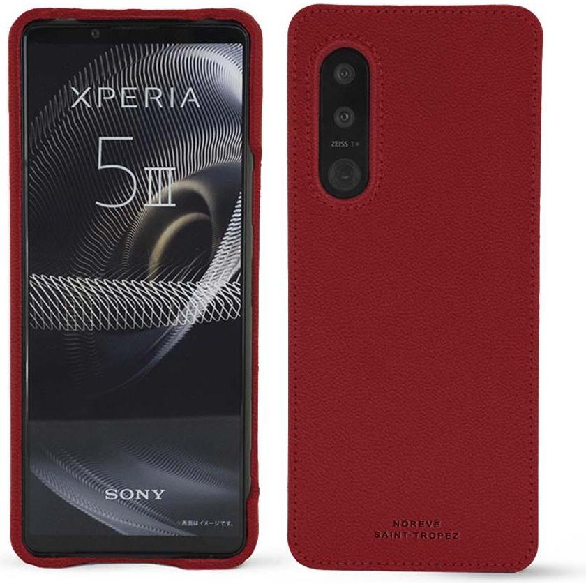 Noreve Lederschutzhülle (Sony Xperia 5 III), Smartphone Hülle, Rot