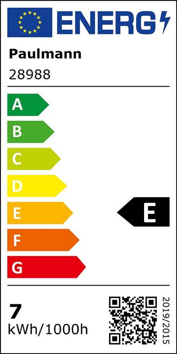 Energie-Label Paulmann Globe (E27, 7 W, 806 lm, 1 x, E)