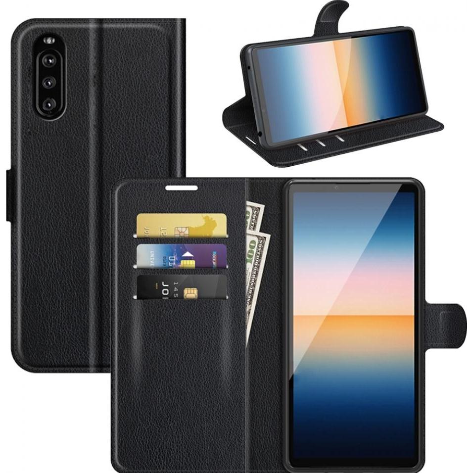 Screenguard Sony Xperia 10 III Leather Guard Lederhülle (Sony Xperia 10 III), Smartphone Hülle, Schwarz