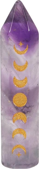Actual product image Something Different Amethyst Moon Phases Crystal