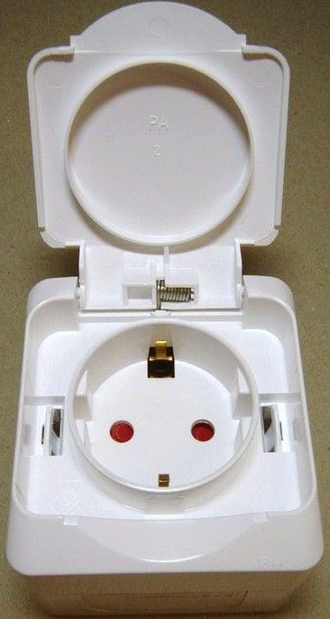 Produktbild Schneider Socket Single Ip44 White Cedar+