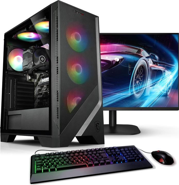 Actual product image Kiebel PC set with 23.8 inch TFT Online Gamer AMD Ryzen 5 4650G, 8GB DDR4, AMD Vega graphics, 1TB SSD (1000 GB, 16 GB)