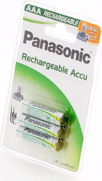 Productafbeelding Panasonic Oplaadbare DECT (3 Pcs., AAA, 750 mAh)