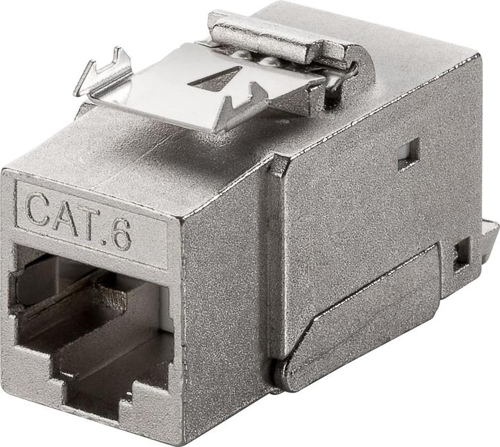 Actual product image Goobay CAT 6 KeyStone RJ45 Jack, STP shielded, 250 MHz (Keystone module)
