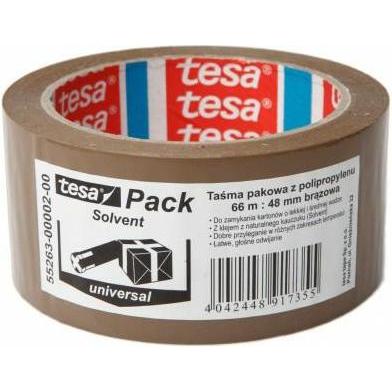 tesa, Klebeband, Lösungsmittel 66m: 48 mm, braunes Verpackungsband (48 mm)