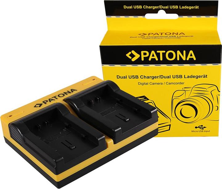 Image du produit Patona Chargeur double pour JVC BN-VG107U Everio GZHM965 GZ-HM965 GZHM970 GZ-HM970 avec câble micro-USB