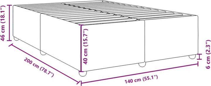 Image du produit vidaXL Bettgestell (140 x 200 cm)