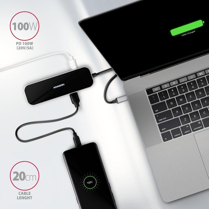 Actual product image Axagon HMC-6H4A (USB-C, 6 ports)