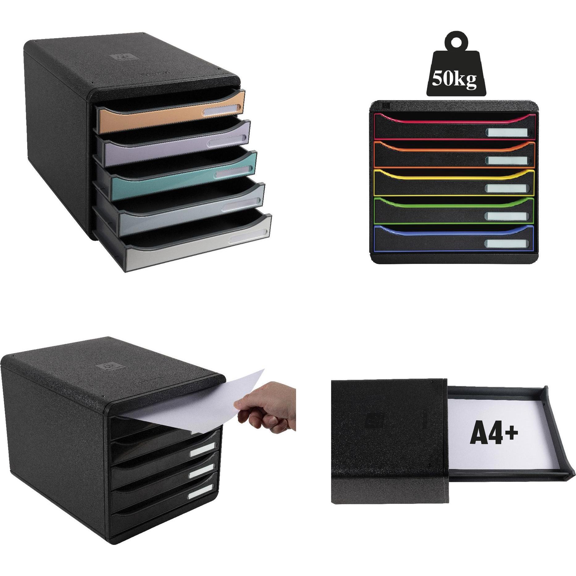 Thumbnail - Exacompta, Dokumentenablage, Stapelbare Boxen (A4+)