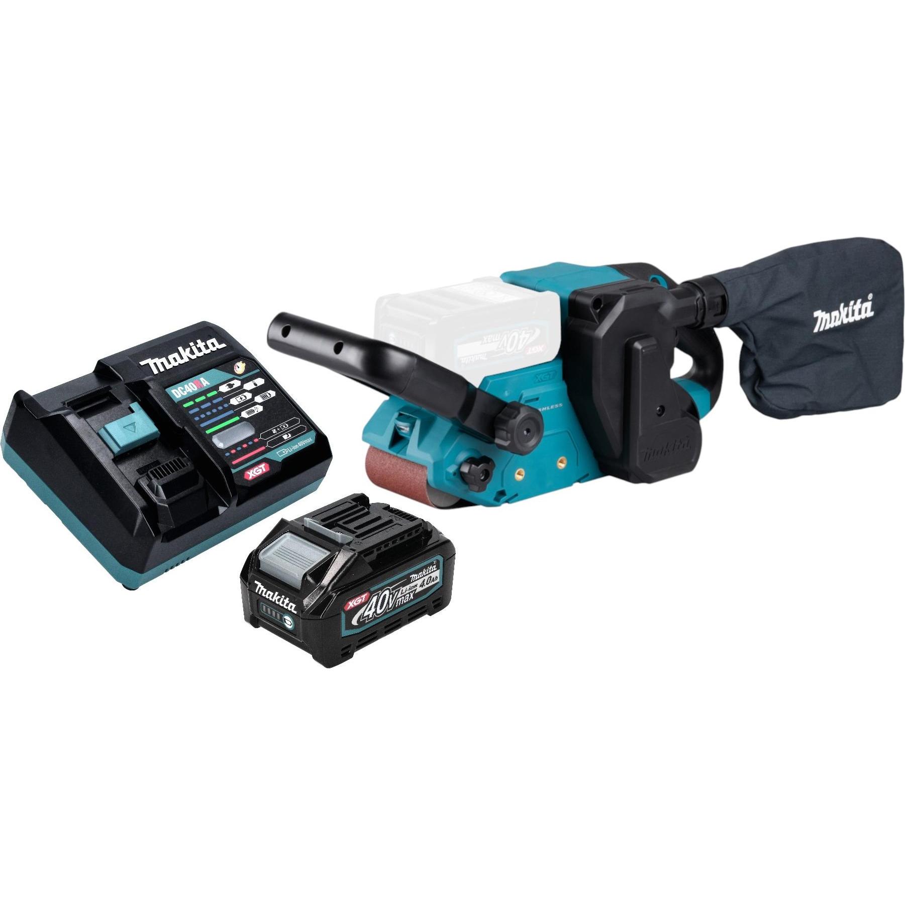 Makita, Schleifmaschine + Poliermaschine, BS 001 GM101 Akku Bandschleifer 40 V max. 76 x 533 mm Brushless + 1x Akku 4,0 ...