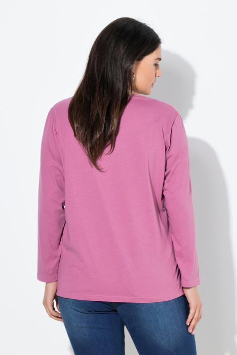 Produktbild Ulla Popken Shirt, Relaxed, Rundhalsausschnitt, Langarm (60)