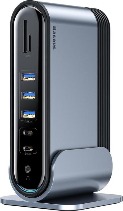 Baseus Working Station Multifunctional Type-C HUB AdapterDark gray (USB-C, 16 Ports)