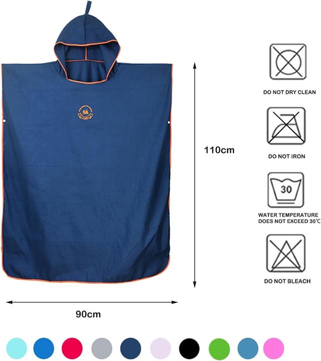 Actual product image Hiturbo Surf Poncho mit Kapuze