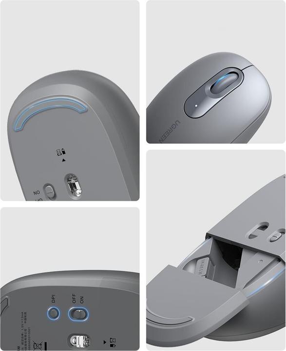 Actual product image Ugreen Wireless mouse 90669 2.4G (moonlight grey) (Wireless)