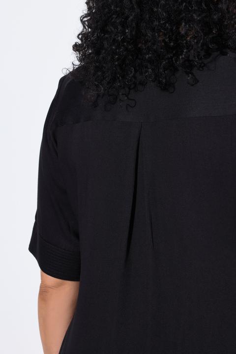 Image du produit Ulla Popken Blouse, tombé fluide, manches courtes (46)