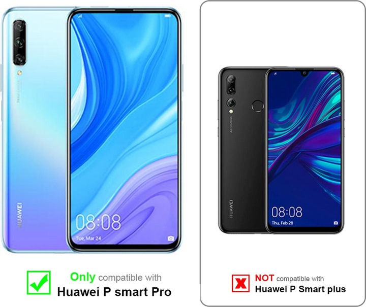 Actual product image Cadorabo Book Invisible Magnet Cover (Huawei P Smart Pro)