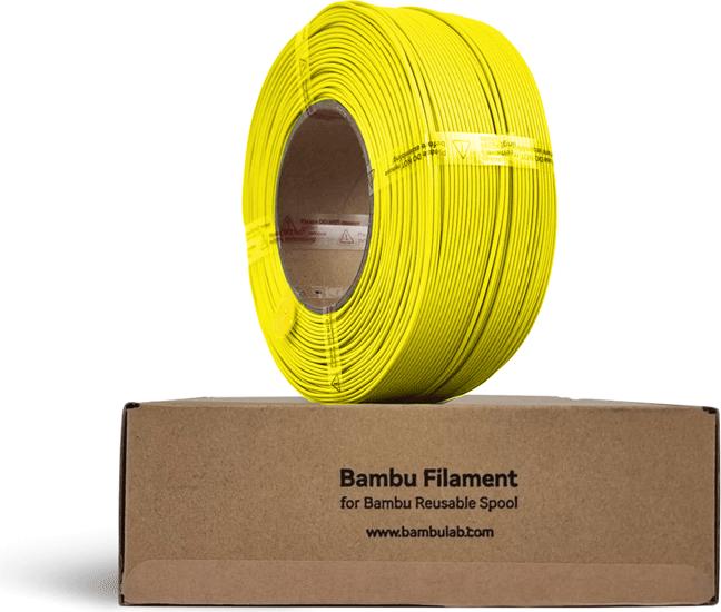 Produktbild Bambu Lab PLA Basic Refill - Yellow - 1.75mm (PLA, 1.75 mm, 1000 g, Gelb)
