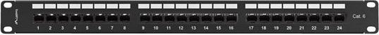Produktbild Lanberg Patch Panel 24 Port 1u 19 Kat.6 Utp Z Organizerem Kablowym Czarny