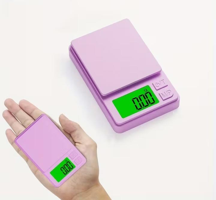 Nikko Digitale Mini Präzisions-Taschenwaage LCD 500g, pink
