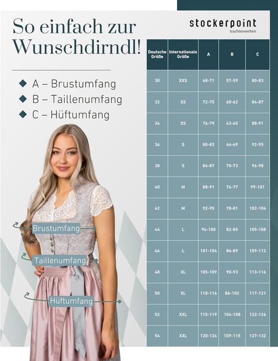 Image du produit Stockerpoint Dirndl Monroe, Oudroze, 46 (46)