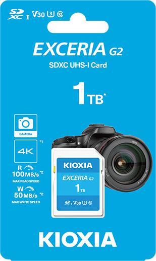 Produktbild Kioxia Exceria G2 SD Card 1TB (1000 GB, SDXC, U3)