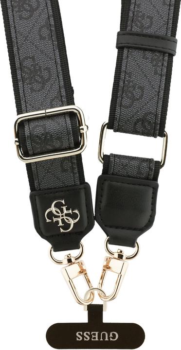 Actual product image Guess Crossbody Strap PU 4G Metal Logo - black