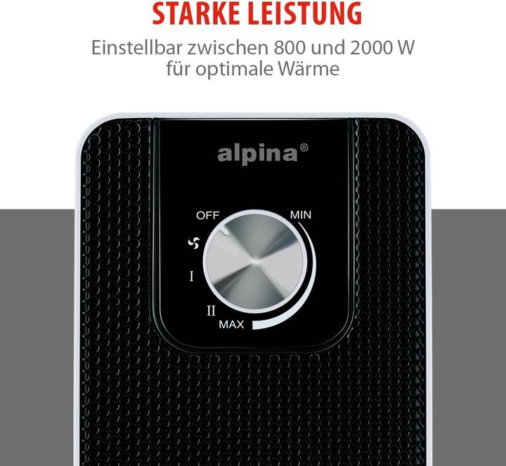 Produktbild alpina Turmheizgerät PTC-2702, 800/2000 W (2000 W)
