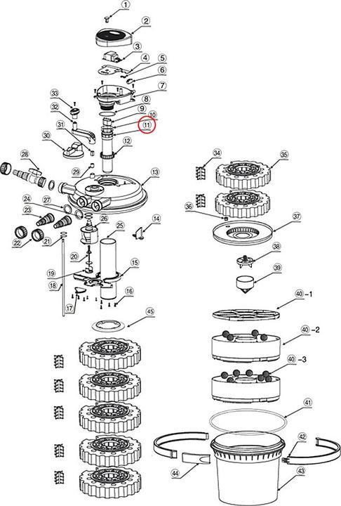 Actual product image SunSun Spare Part CPF-15000 Quartz Glass Sleeve Pressure Pond Filter
