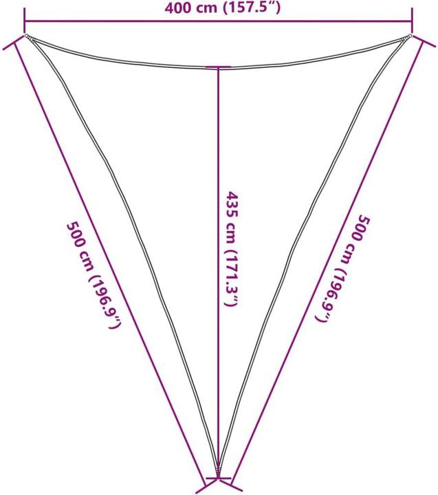 Produktbild vidaXL Sonnensegel (400 x 400 cm)