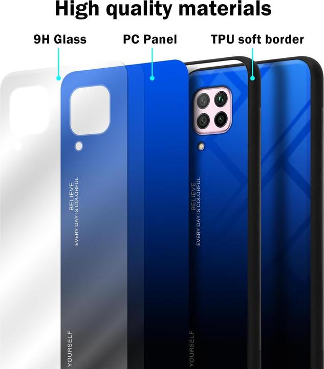 Immagine prodotto Cadorabo Copertura in vetro TPU 2 colori (Huawei Nova 7i, Huawei P40 Lite)