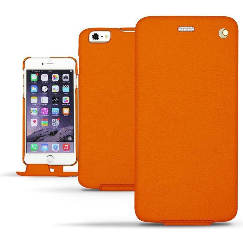 Noreve Lederschutzhülle vertikal (Apple iPhone 6s Plus), Smartphone Hülle, Orange