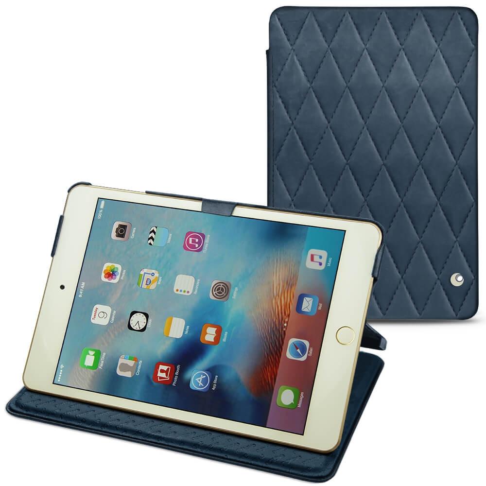 Noreve Lederschutzhülle horizontal (IPad Mini 4), Tablet Hülle, Blau