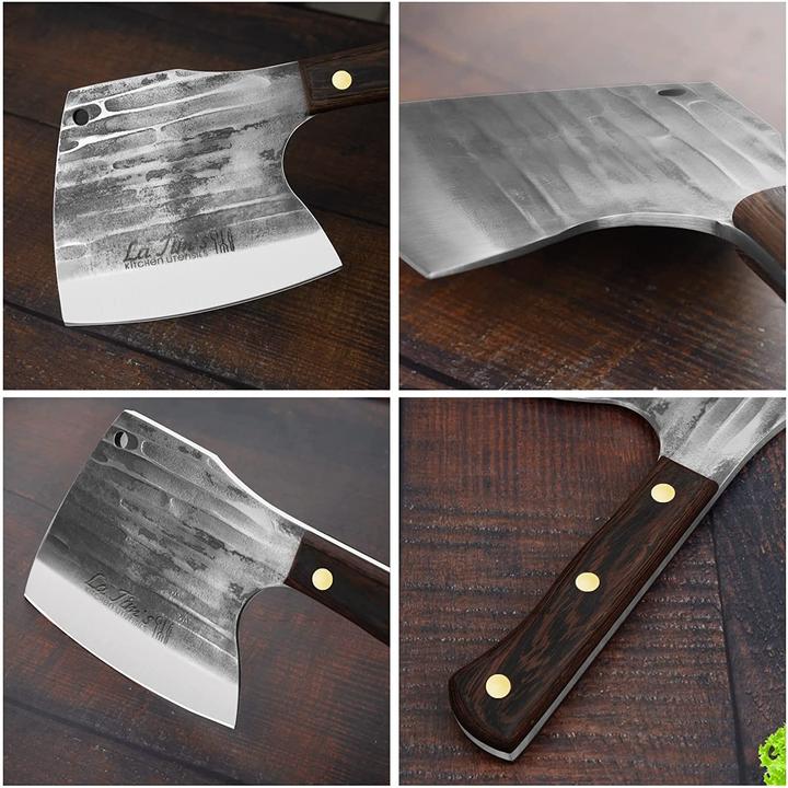 Actual product image La tim's Cleaver with solid wood handle (16.20 cm)