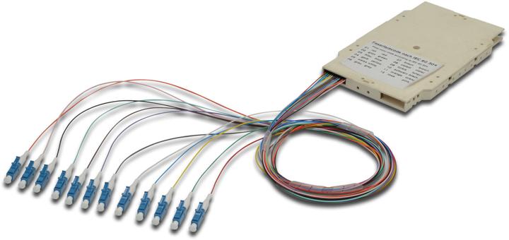 Digitus Spleisskassette mit 12 Pigtails, vormontiert, LC, OM4