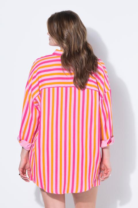 Immagine prodotto Studio Untold Musselin Bluse, oversized, Neon Stripes, Langarm (42, 44)