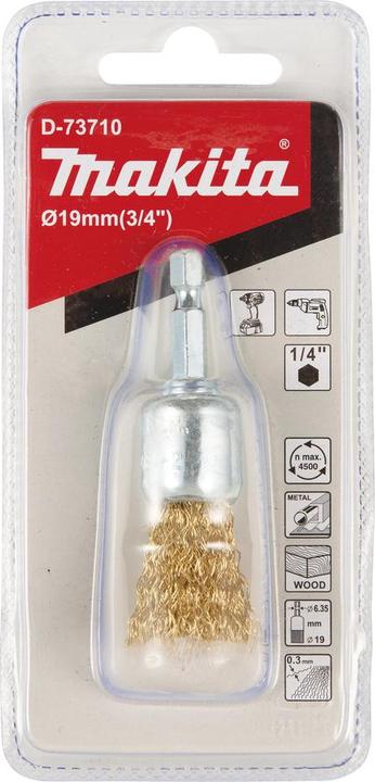 Productafbeelding Makita Conische borstel 19mm messing 1/4"