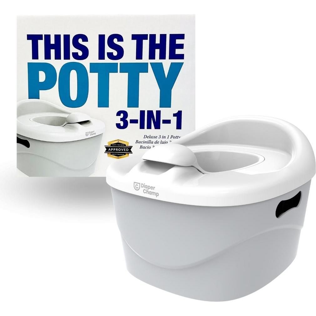 Diaper Champ, Toilettentrainer, PottyChamp - 3in1 - Töpfchen, WC-Sitz & Schemel
