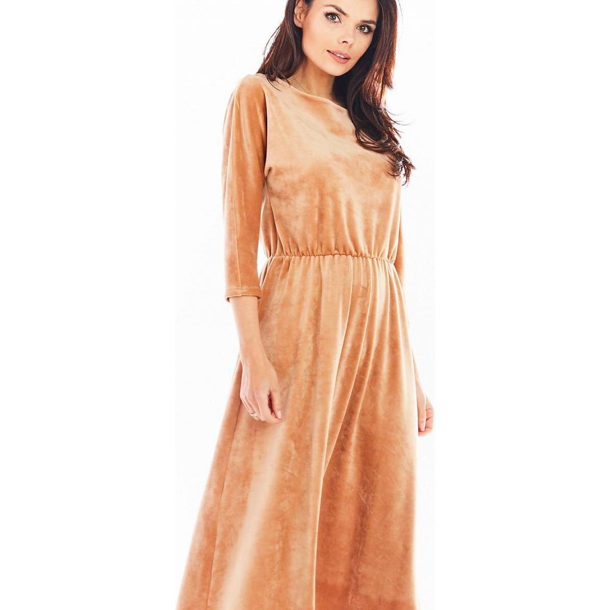 Awama, Damen, Kleider, Abendkleid, Beige, (M)