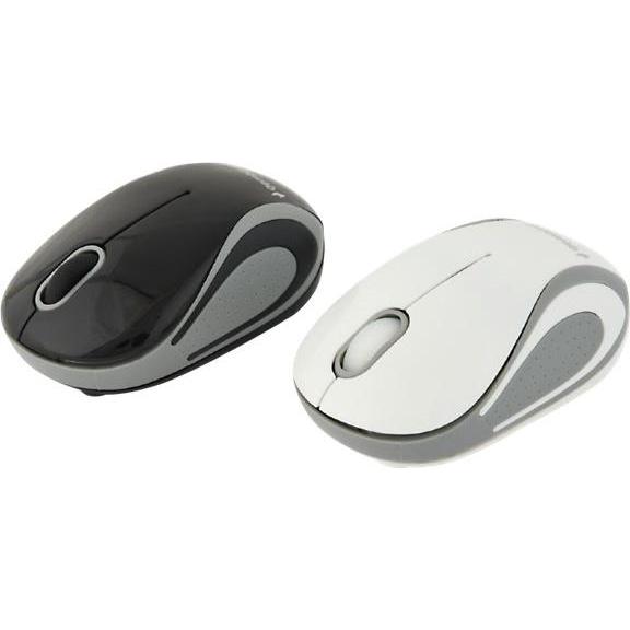 Gembird MUSW-3B-01-MX (Kabellos), Maus, Schwarz, Weiss