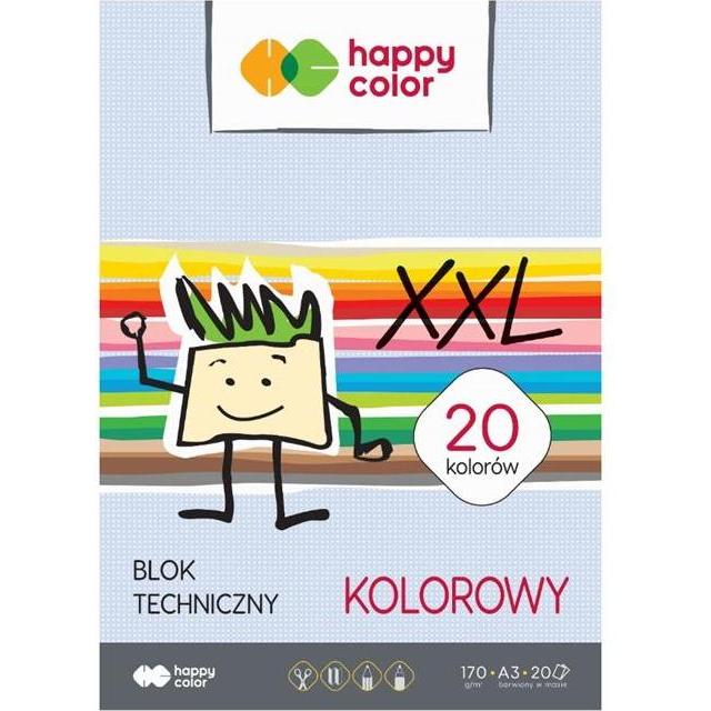 Happy Color, Carta, Tampone tecnico A3 20k colori 170g (A3, 170 g/m²)