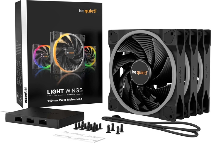 Actual product image be quiet! Light Wings High Speed (140 mm, 3 x)