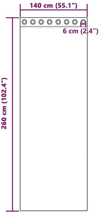 Actual product image vidaXL Voile Vorhang (140 x 300 cm)