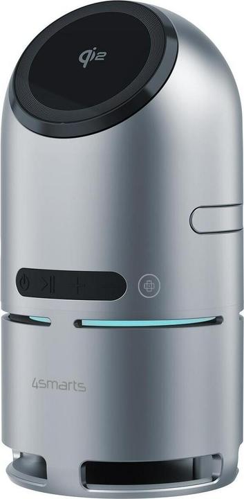 Actual product image 4smarts Wireless Charger 3-in-1 ChargeBot Sound Spacegrau (15 W)