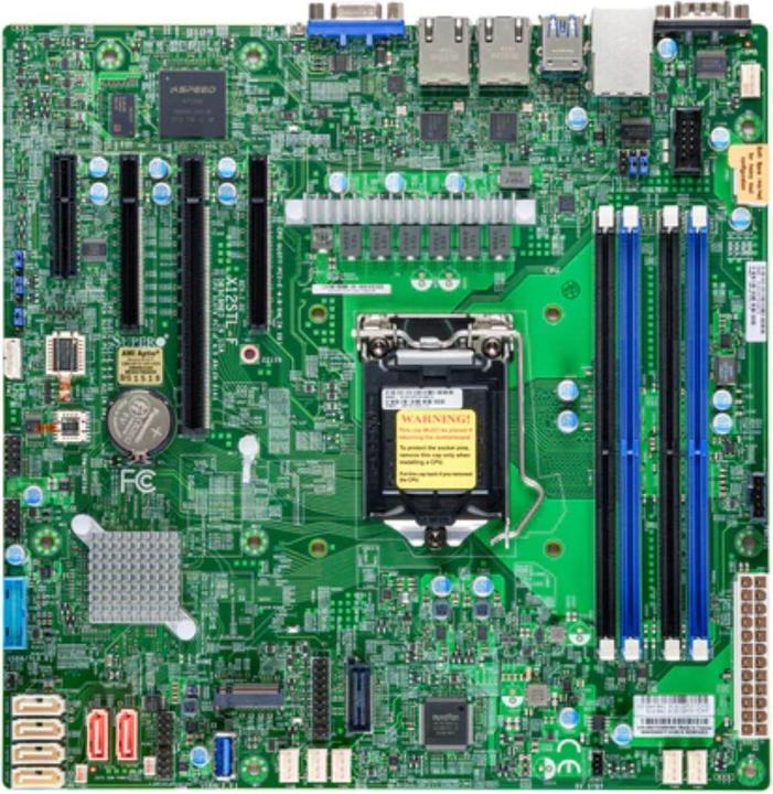 Produktbild Supermicro Server MB Super Micro MBD-X12STL-F-B LGA 1200/ATX/2xLAN (LGA 1200, Intel C252, mATX)