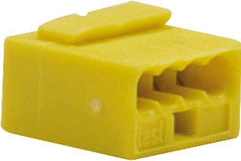 Actual product image Wago plug-in terminal Micro-Wago 4-fold yellow