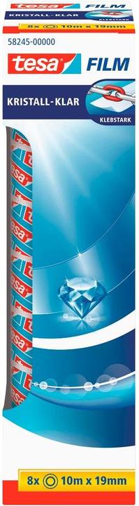 Actual product image tesa 8x tesafilm KRISTALL-KLAR, highly transparent, age-resistant, with strong adhesion (19 mm)