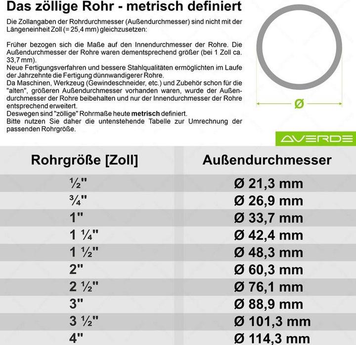 Produktbild Averde Rohrverbinder T-Verbinder 1 1/4" (42,4 mm), 90° - kurz (T-Verbindung)