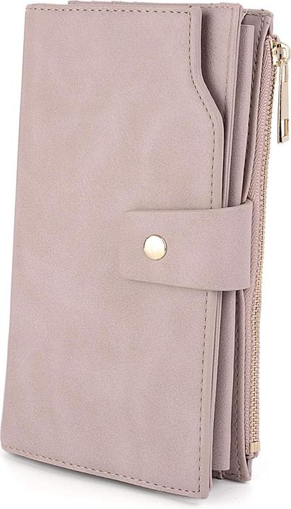 Only-Bags.Store Brieftasche RFID-Blockierung Grosse Kapazität Vegan Leder Clutch Wallet 21 Card Slots Holder