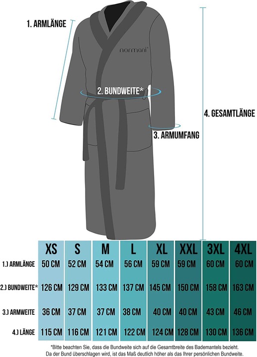 Actual product image Normani Ladies Cotton Bathrobe with Terrycloth, two-tone - OEKO-TEX® 100 - 8783 (4XL)